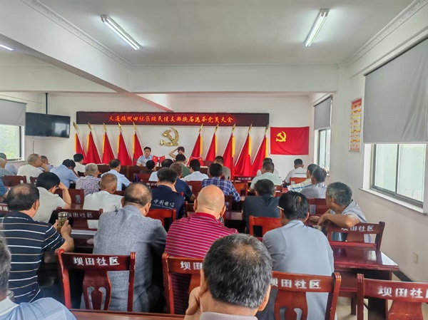 壩田社區(qū)順利召開黨支部換屆選舉黨員大會